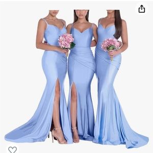 Mermaid lavender Satin Dress